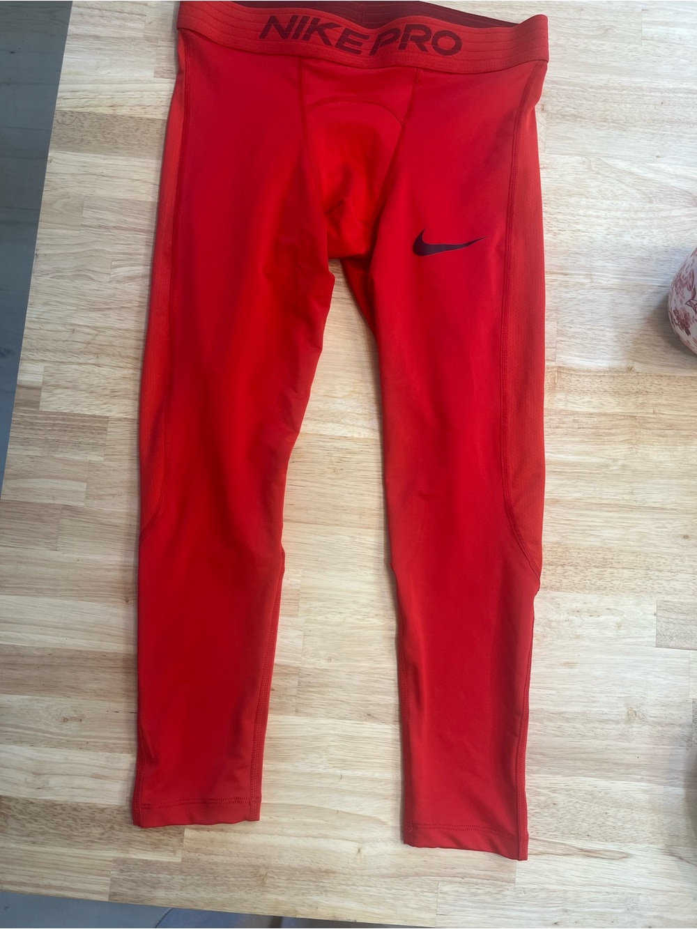 Nike Kids Red Performance Compression Leggings